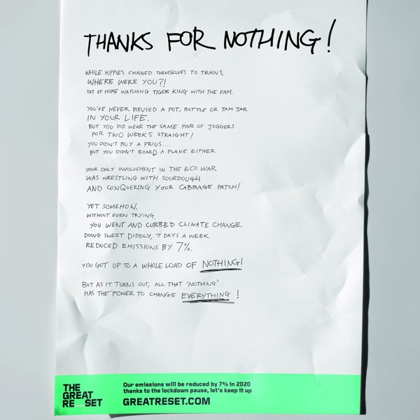 elvis 'Thanks for Nothing' Chosen for The Great Reset Campaign