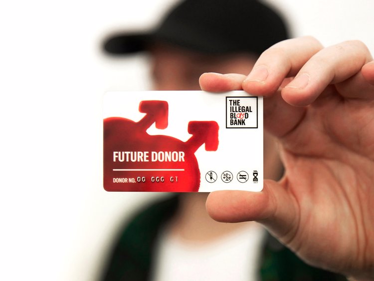 Illegal Blood Bank donor card